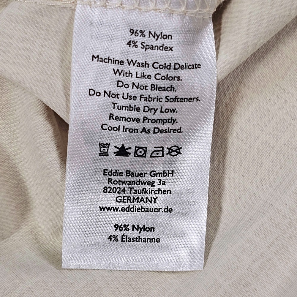 Eddie Bauer Travex Mens 40 Shorts Beige Crosshatch Stretch Performance 11107978 - Picture 8 of 9